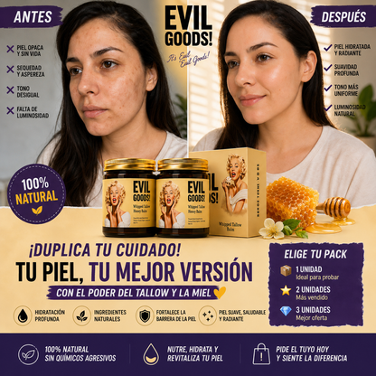 Evil Goods ¡hidrata profundamente la piel seca desde la primera aplicación!